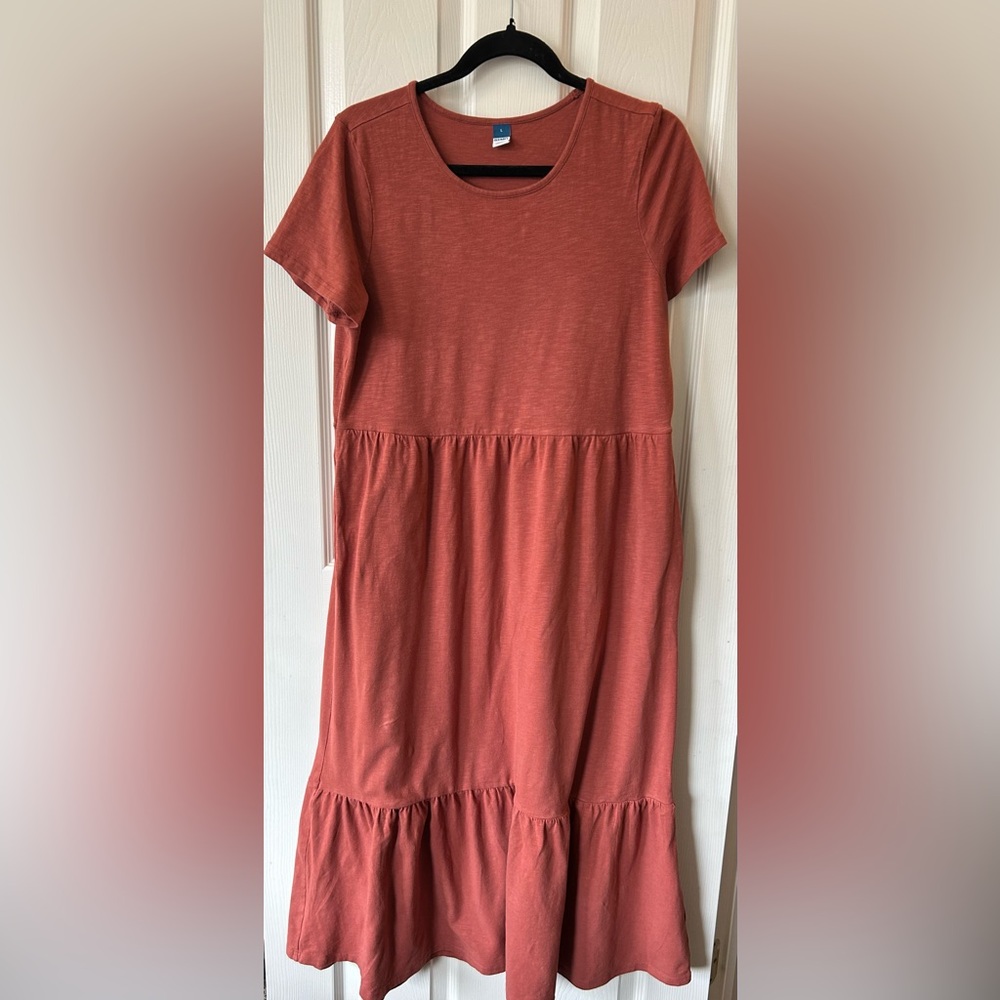 Old Navy Orange Midi Dress